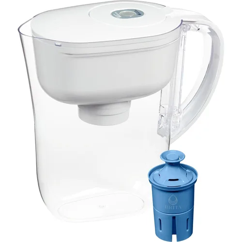 Miniatura 10 de Brita Jarra de agua, filtro Metro Elite, elimina el 99% del plomo, incluye 1 filtro, capacidad para 6 tazas, color blanco