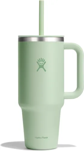 Miniatura 42 de Hydro Flask Vaso de Viaje con Asa, Tapa y Pajita - Acero Inoxidable Aislado en 24 Oz Aloe