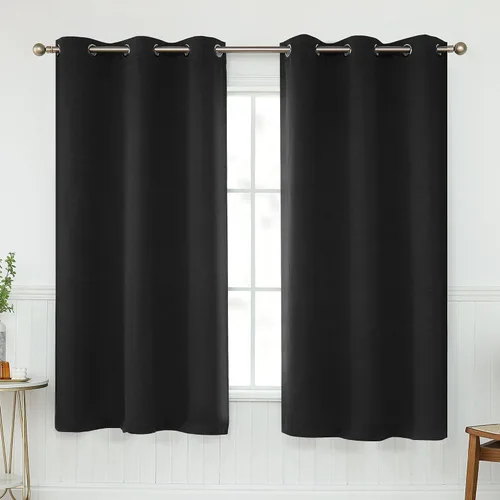 Miniatura 59 de KEQIAOSUOCAI Cortinas rosa bebé de 63 pulgadas para habitación de niñas - Con aislamiento térmico que oscurece la habitación, cortinas de ventana