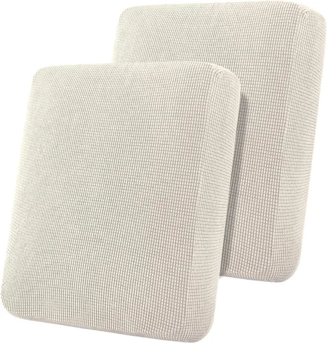 Flamingo P Juego de 2 fundas de cojín superelásticas para sofá con parte inferior elástica, lavables a máquina, protectores de muebles para mascotas