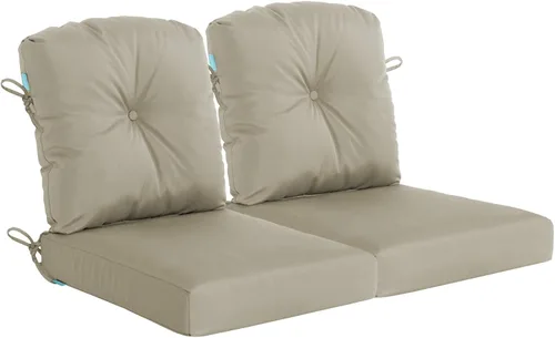Miniatura 31 de QILLOWAY Juego de cojines para sillas de exterior con cuerdas, cojines de repuesto para muebles de patio (beige)