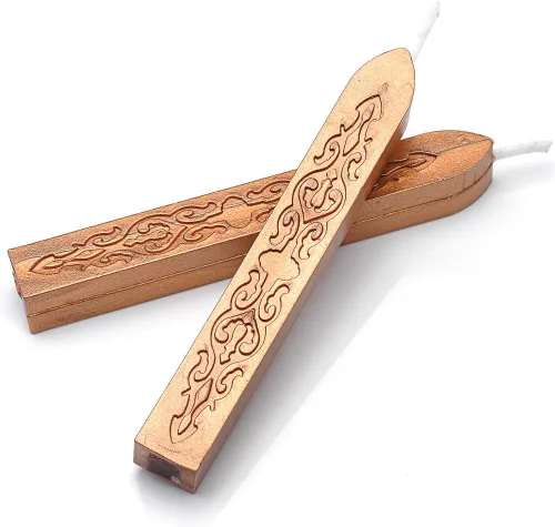 Miniatura 5 de Barras de Cera para Sellos, Yoption 5 Piezas Barras de Cera de Sellado de Manuscrito de Fuego Tótem con Mechas de Cordón para Sellado