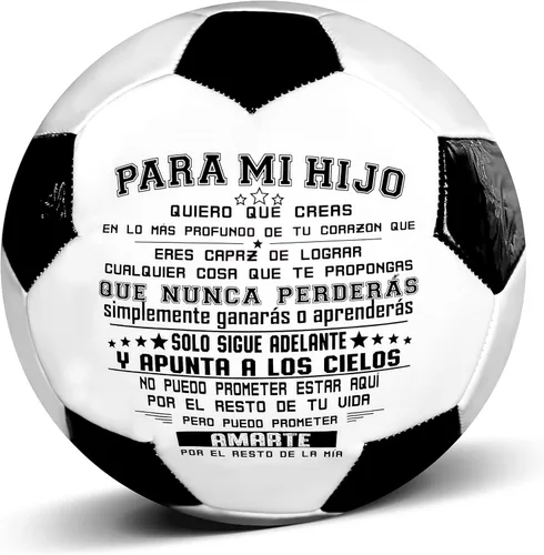 Miniatura 11 de Balón de fútbol tradicional tamaño 5, regalos para hija, hijo, nieto, regalos de fútbol inspiradores personalizados y atractivos