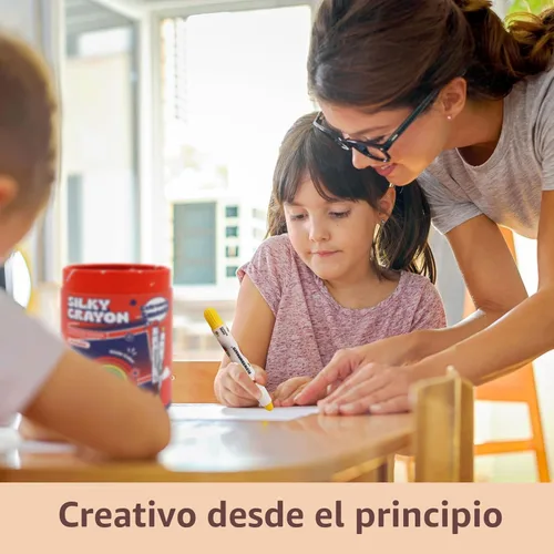 Miniatura 5 de Lebze Crayones lavables jumbo para niños pequeños, juego de 24 colores no tóxicos, crayones grandes para bebés, regalo para niños y niñas, flor