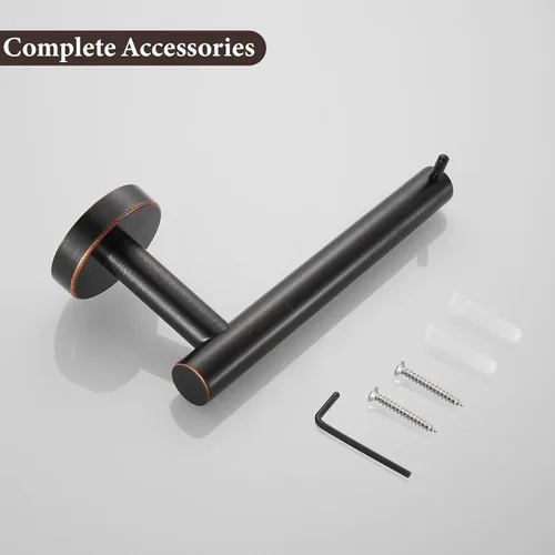 Miniatura 6 de WINCASE Soporte para toallas de papel higiénico, juego de accesorios de baño de bronce aceitado, soporte de rollo de papel higiénico para toalla
