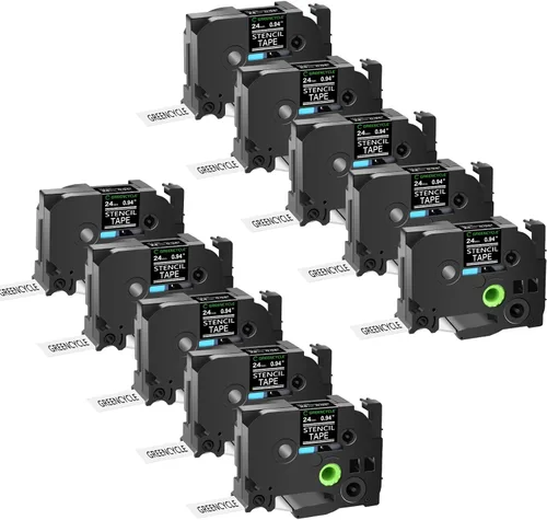 Miniatura 12 de GREENCYCLE Compatible con Brother STE 161 1-1/2" 1.417 in solución móvil Stencil Etch cinta de etiquetas para PT-3600, PT-530, PT-550, PT-9200DX