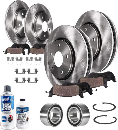 Miniatura 77 de Detroit Axle - Rotores de freno para Chrysler 200 2015 2016 2017, Rotores de freno de disco de reemplazo: 12.01" pulgadas delantero y 10.95