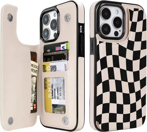 Miniatura 44 de uCOLOR Funda compatible con iPhone 13 Pro Max de 6.7 pulgadas con ranura para tarjetero, función atril, doble cierre magnético y diseño de bloqueo