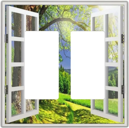 Miniatura 21 de Cubierta para Interruptor de Luz Árbol Morado 3D de 2 Gang Placa de Pared Placa de Interruptor de Luz Doble Toggle Cubiertas Decorativas