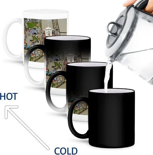 Miniatura 4 de 3dRose Container Ship Panama Canal Magic - Taza transformadora, 11 onzas