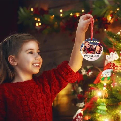 Miniatura 6 de Adornos de Navidad personalizados para la familia 2023, personaliza tus propios adornos de apellido para Navidad, decoración de árbol colgante
