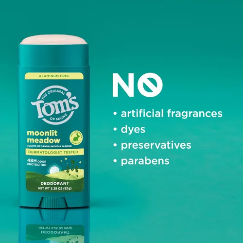 Miniatura 7 de Tom's of Maine Moonlight Meadow - Desodorante natural para hombres y mujeres, sin aluminio, sin fragancias, tintes ni conservantes artificiales, sin