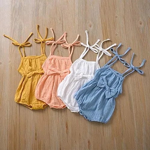 Miniatura 2 de Mubineo Mono de algodón con cordón de lino y algodón para bebés y niñas