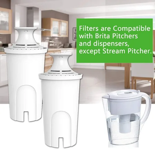Miniatura 5 de Hiwater Repuesto para filtros Brita, jarras, dispensadores, filtro de agua certificado NSF 42, compatible con Brita Classic OB03, Mavea 107007
