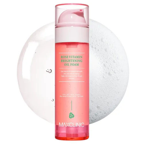 [K-Beauty] Aceite de Vitamina de Rosa a Espuma - Limpiador Facial Coreano Todo en Uno a Base de Aceite con Espuma - Minimizador de Poros y Removedor