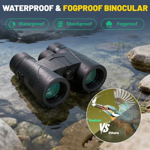 Miniatura 6 de Prismáticos de 8 x 32 para adultos – Lente HD BAK4 Prism FMC, resistente al agua, visión grande, visión clara, ligero con adaptador de teléfono