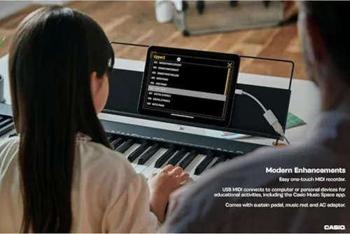 Miniatura 6 de Casio CDP-S160 – Piano Digital con 88 Teclas Ponderadas con Teclado de Acción de Martillo Escalada Modo Dueto para Estudiantes Sensación Negro