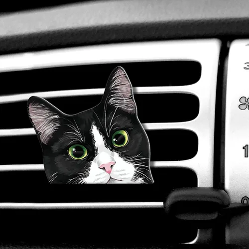 Miniatura 12 de WIRESTER Clip de ventilación con aroma fresco para automóvil, accesorios decorativos, decoración interior para autos Lindo perro perdiguero dorado