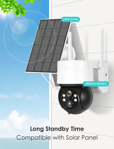 Miniatura 6 de Cámara de seguridad al aire libre, 2K/3MP Cámaras de seguridad de visión nocturna inalámbricas al aire libre con sensor de movimiento PIR IP66