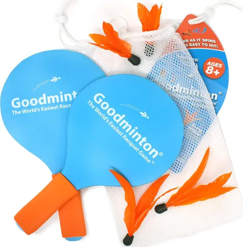 Goodminton - El juego de raquetas más fácil del mundo: un divertido juego de paleta para interiores y exteriores durante todo el año para niños,