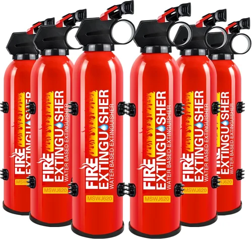 Miniatura 10 de Extintor de Incendios para el Hogar - Paquete de 2 Extintores de Incendios para Automóvil con Soporte de Pared, Extintor de Incendios Pequeño A B C