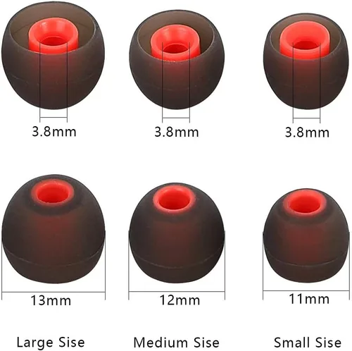 Miniatura 5 de Puntas de silicona para auriculares de repuesto para auriculares Tapón Eartips Tips Eargels 9 pares SML