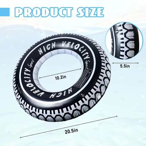 Miniatura 2 de Flotador inflable de piscina para adultos, tubos gigantes inflables para neumáticos, anillos de natación, decoración de fiesta para piscina, lago