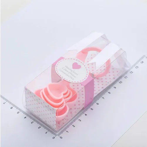 Miniatura 9 de Hemoton Cucharas medidoras de plástico con forma de corazón, cucharadita de postre, cuchara de café, medida seca, vajilla líquida para cocina, Rosado