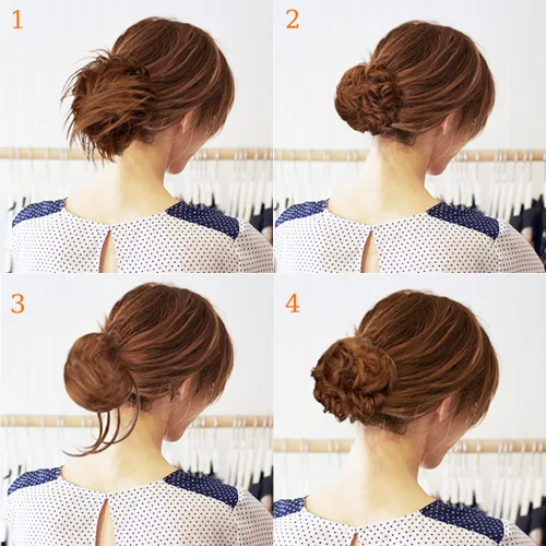Miniatura 5 de 4 piezas de cabello desordenado con moño despeinado para mujer, extensión de cabello con banda de goma elástica, accesorios para el cabello