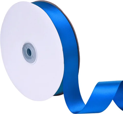 Miniatura 13 de Cinta de satén de doble cara de 1 pulgada de 50 yardas para decoración de fiestas, accesorios para el cabello, costura, envoltura de regalos (negro)