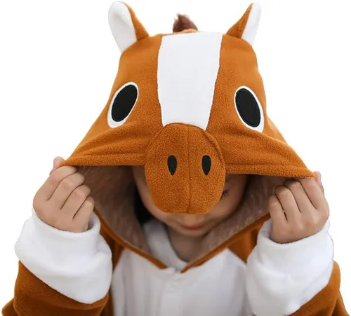 Miniatura 8 de Pijama unisex de una pieza para niños, disfraz de animal para cosplay de Navidad, Halloween