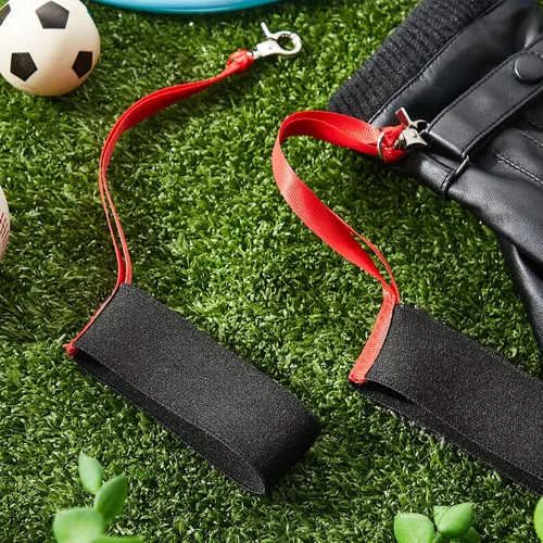 Miniatura 7 de Tigeen 2 pares de guantes deportivos elásticos guantes de esquí correas clip de correa con botón de metal para colgar guante
