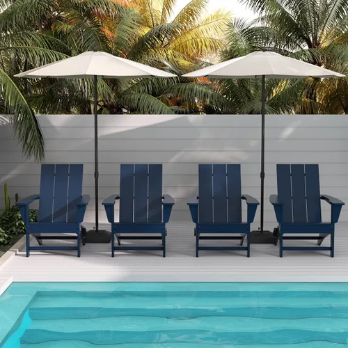 Miniatura 18 de WestinTrends Ashore - Silla plegable Adirondack moderna para exteriores (juego de 2), color marrón oscuro