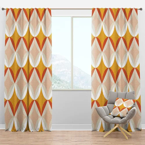 Miniatura 23 de DesignQ Cortinas con patrón hexagonal retro IX para dormitorio, cortinas para sala de estar, cortinas con aislamiento térmico, panel individual, 52