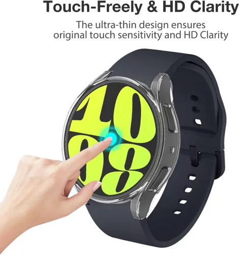 Miniatura 4 de (Paquete de 4) Funda Protectora de Pantalla Compatible para Samsung Galaxy Watch 6 de 40 mm (Versión 2023) Funda de Silicona Protectora Completa