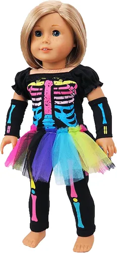 Miniatura 4 de American Fashion World Traje espacial de astronauta blanco para muñecas de 14 pulgadas Calidad premium y diseño moderno Ropa de muñecas Moda