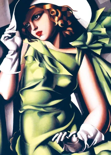 Miniatura 2 de EuroGraphics Chica joven en verde de Tamara de Lempicka - Rompecabezas de 1000 piezas (6000-1058)