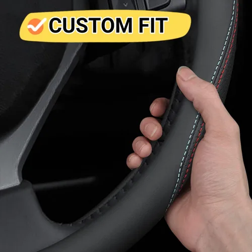 Miniatura 3 de Funda para volante de automóvil compatible con Subaru Crosstrek 2025 2024 2000-2023, piel transpirable de alta calidad, diseño antideslizante