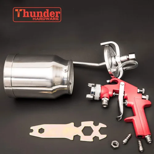Miniatura 7 de Thunder Hardware 4001J - Pistola rociadora de alimentación por sifón de 34 onzas, boquilla de 0.06 pulgadas para una variedad de pinturas de baja