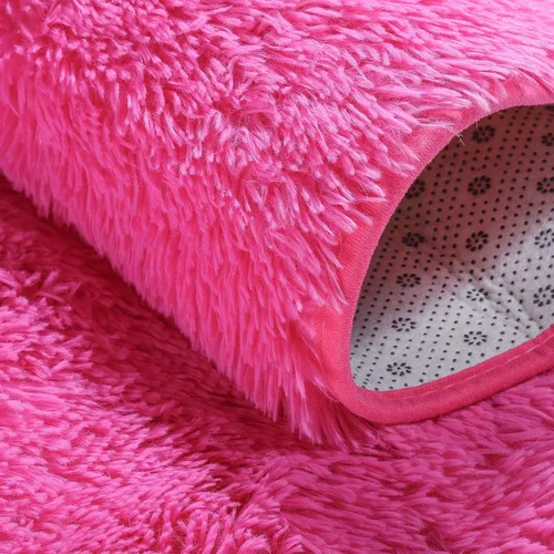Miniatura 3 de Junovo - Alfombra de felpa ultra suave lavable, antideslizante, ovalada para guardería, dormitorio de niños y decoración del hogar (2x5 pies, gris)