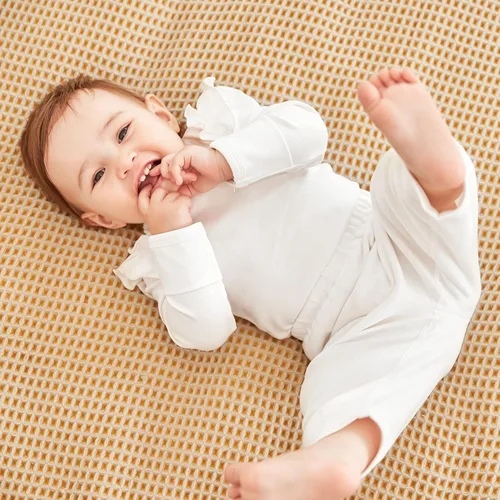 Miniatura 2 de pureborn Mameluco de algodón súper suave para bebés y niñas de 0 a 24 meses