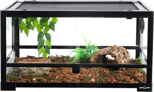 Miniatura 7 de REPTI ZOO Tanque de reptiles de vidrio completo de 20 galones, terrario de reptiles de apertura frontal, 24 x 18 x 12 pulgadas, puertas de apertura