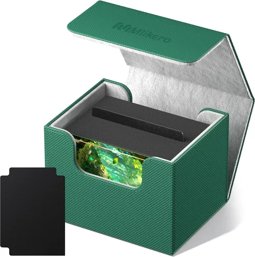 Miniatura 20 de Mlikero Paquete de 4 Cajas para Mazos de Cartas, Caja para Mazo Commander Contiene más de 400 Cartas con Funda Individual con 4 Separadores, Caja