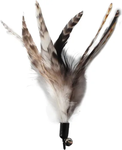 Miniatura 8 de Juguetes para gatos EcoCity - Juguetes de plumas para gatos sin teñido químico para gatos de interior - Incluyen varita para gatos y recambios