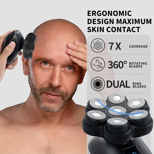 Miniatura 2 de Afeitadoras magnéticas de cabeza 2026 para hombres calvos, maquinilla de afeitar eléctrica para hombres, afeitado para hombre con recortadora