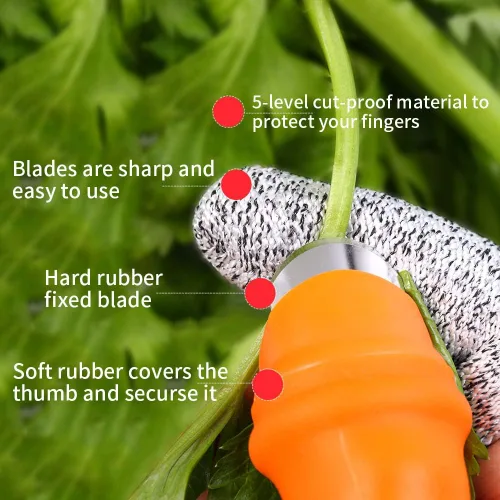 Miniatura 3 de Cuchillo de Pulgar de Silicona para Jardín Mejorado, Herramienta de Cosecha de Plantas, Regalos de Jardinería, Dedo para Recolectar para Recortar