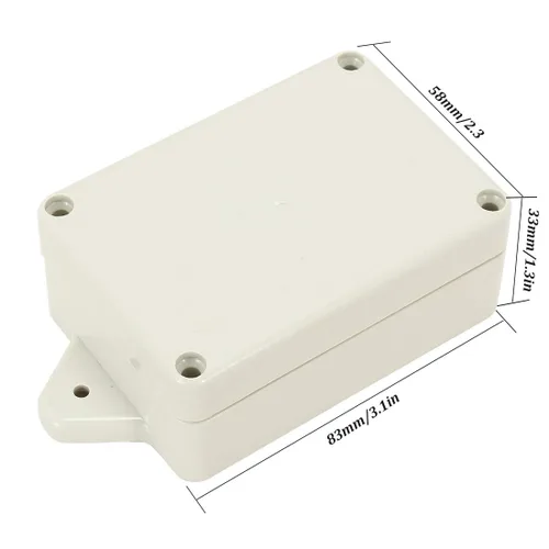 Miniatura 2 de Caja de conexiones de plástico ABS impermeable a prueba de polvo IP65, caja de conexiones universal para proyectos eléctricos, gris pálido y oreja