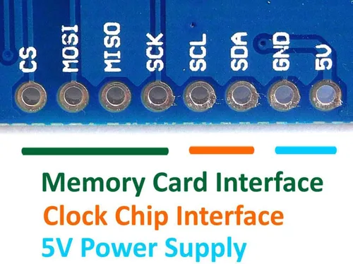 Miniatura 3 de CANADUINO® Mini registrador de datos DS1307, Micro SD, batería de respaldo, I2C, SPI