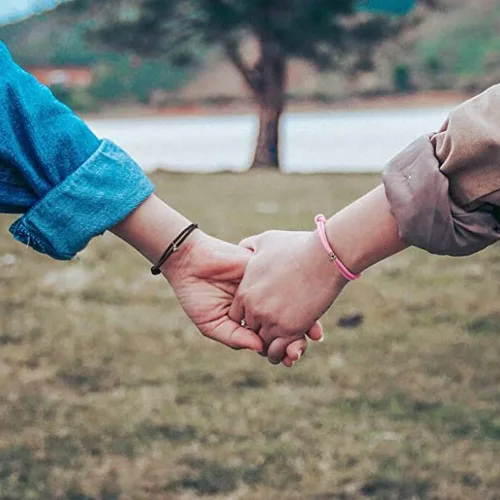 Miniatura 4 de YUQCUZEU 2 pulseras en forma de corazón para parejas, cuerda de cadena, pulsera de amistad, regalo para novio, novia, mujeres y hombres, Cuerda