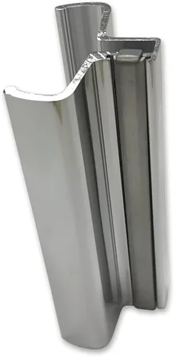 Gordon Glass® - Manija de puerta de ducha sin marco de cromo brillante de 3-3/4 pulgadas con placa de acero inoxidable | Manija de repuesto para